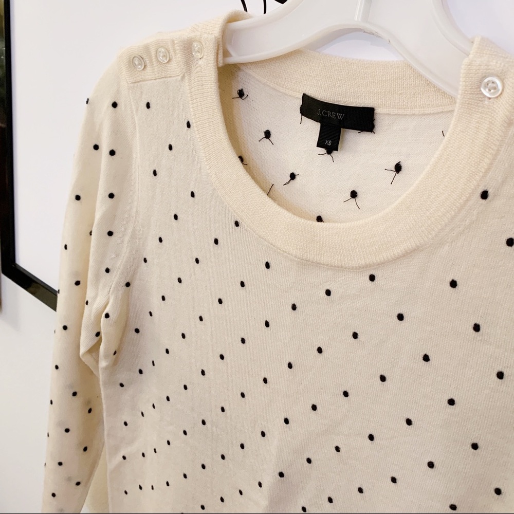 Jcrew Polka Dot Tippi Sweater